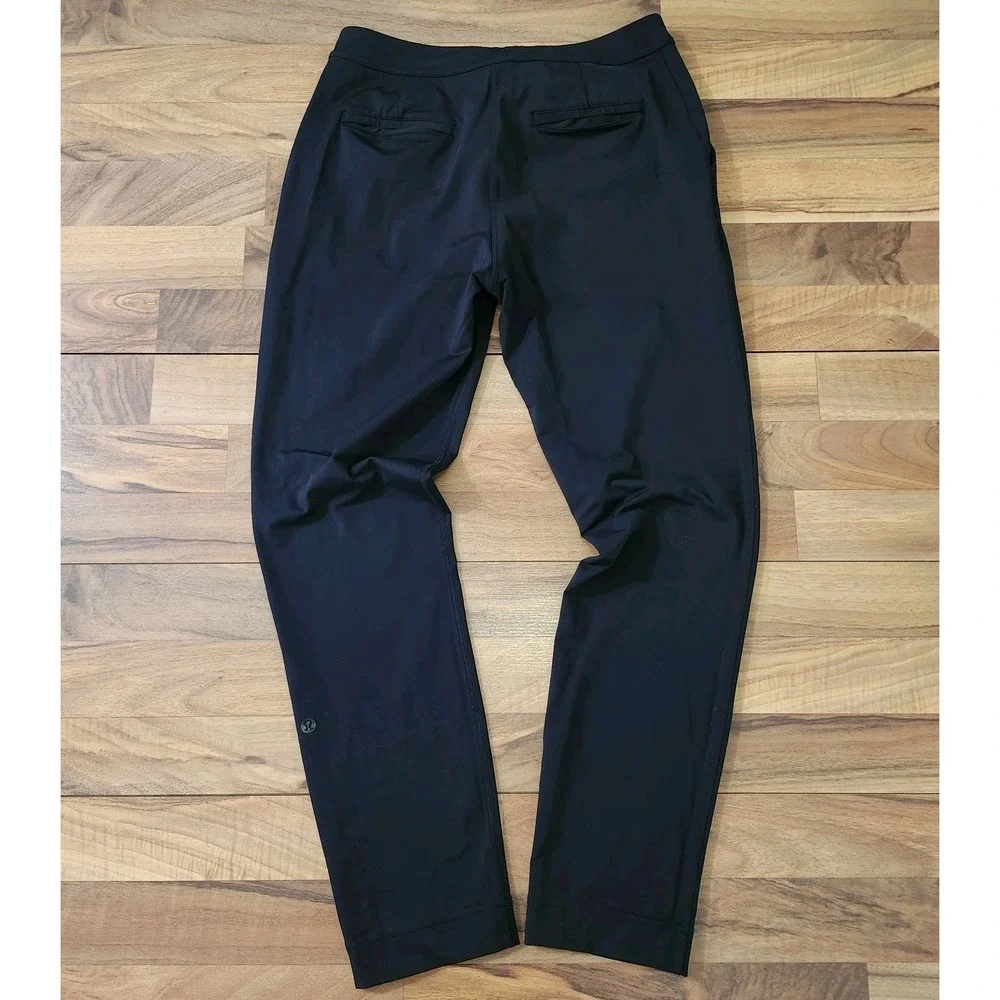 Lululemon Black Pants Slim-Fit Womens Size 4 Drawstring 4-Pocket